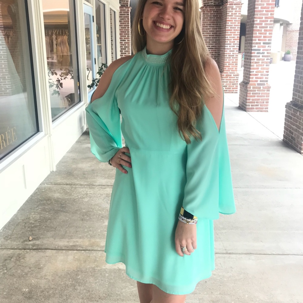 Mint green casual dress